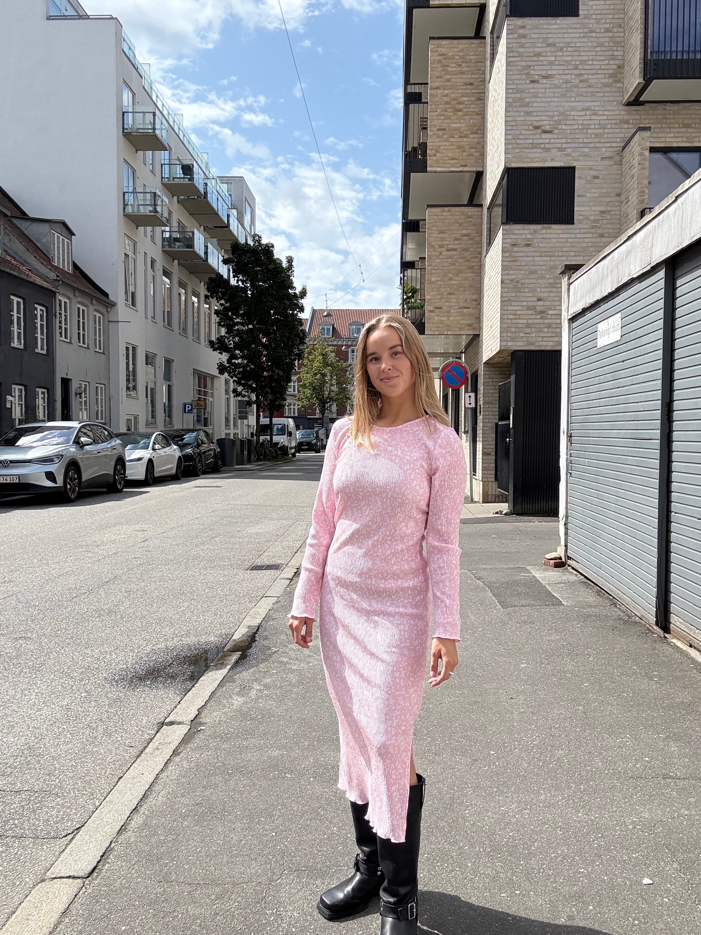 PCFLORA Midi Dress - Roseate Spoonbill